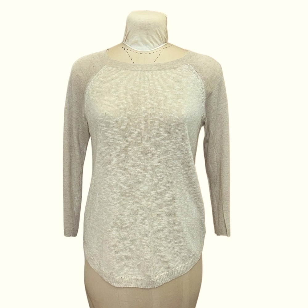 Cynthia Rowley Anthropologie | Raglan Marled Knit Lightweight Sweater Cr…